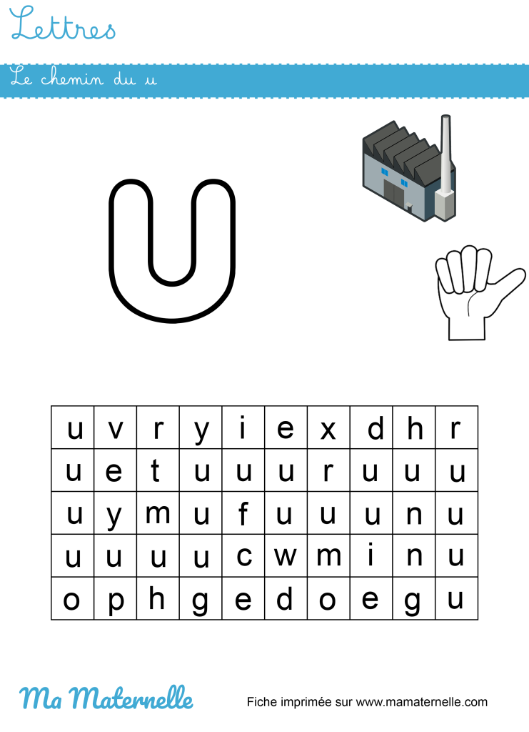 Grande section - Lettres : le chemin du u