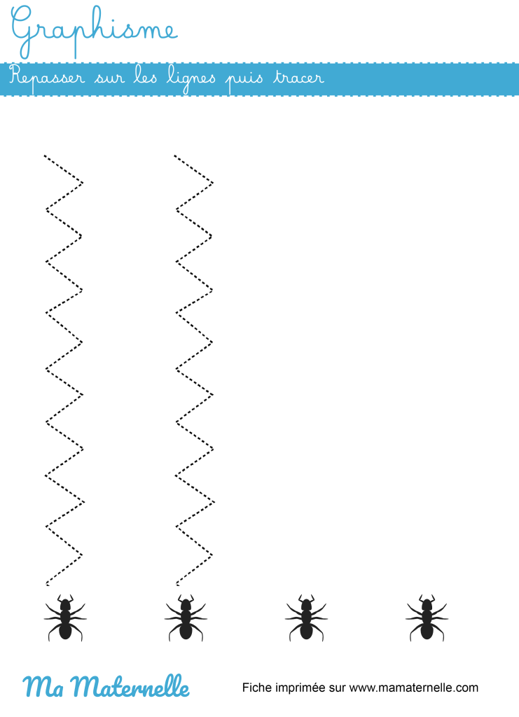 Grande section - Graphisme : repasser puis tracer