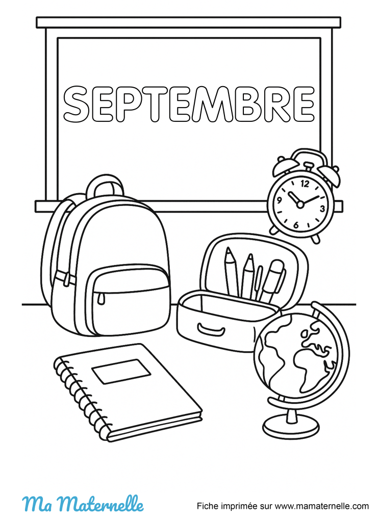 Activités - Coloriage du mois : septembre