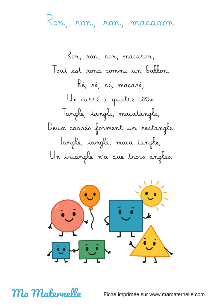 Activités - Chanson : ron, ron, ron macaron