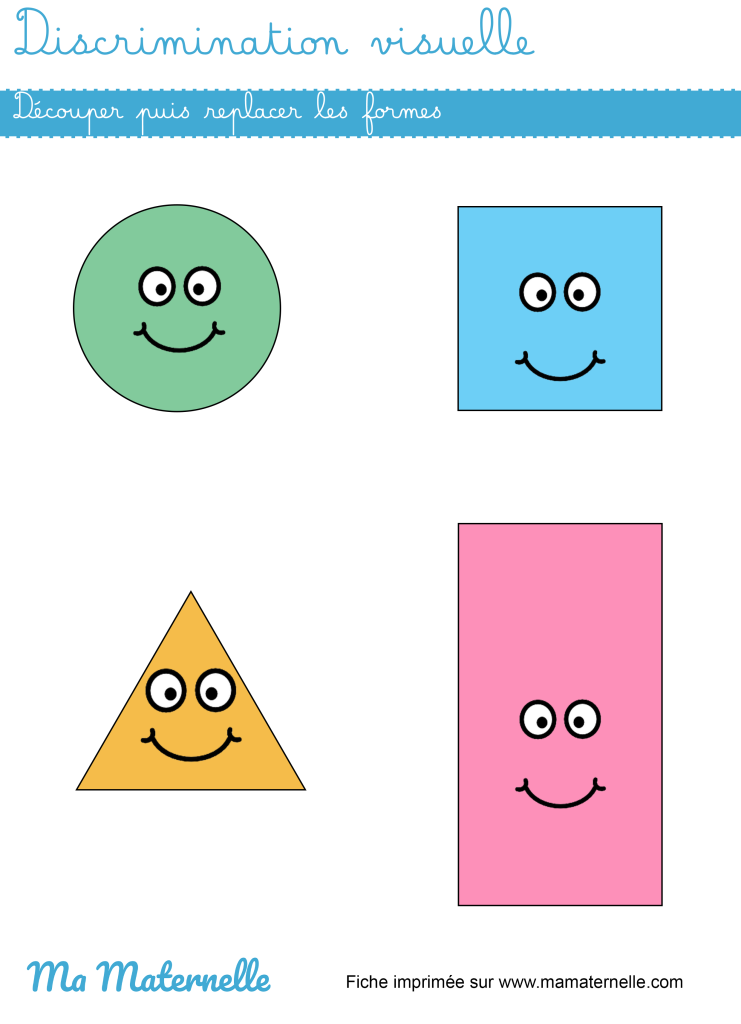 Petite section - Discrimination visuelle : découper puis replacer les formes