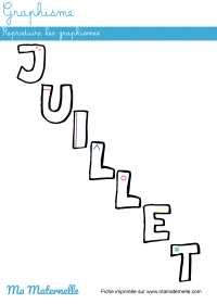 Activités - Coloriage du mois de juillet