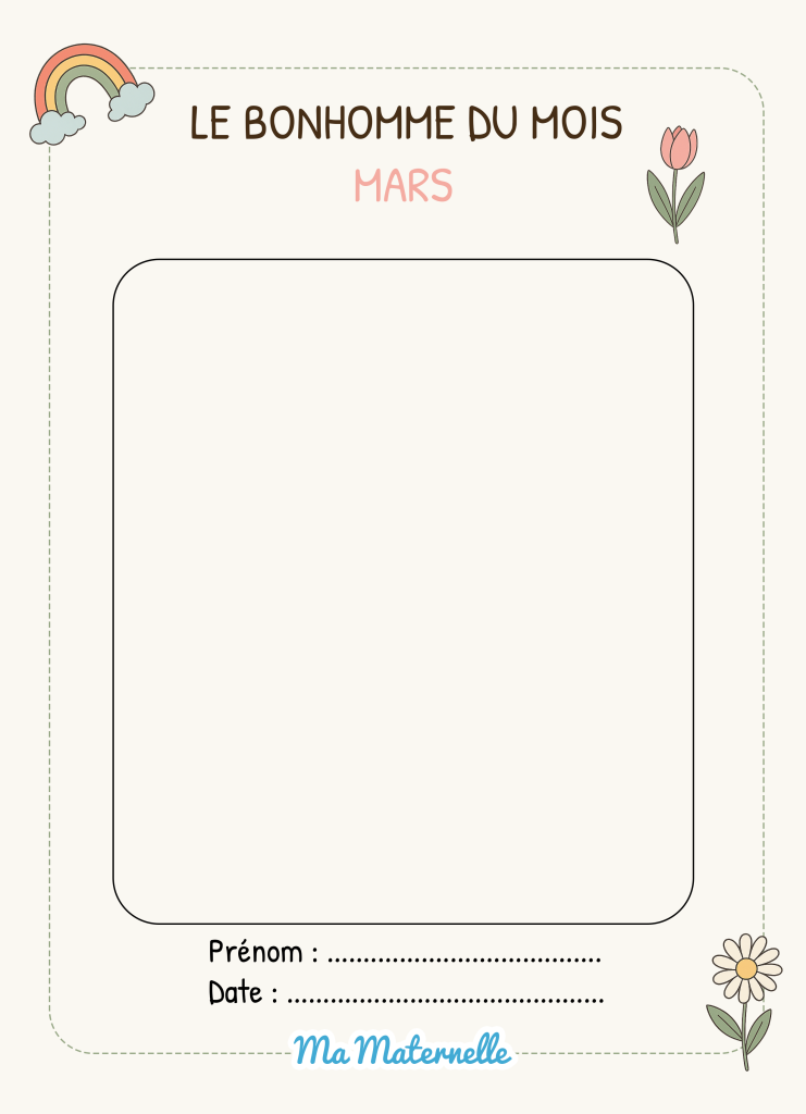 Activités - Activité : le bonhomme du mois