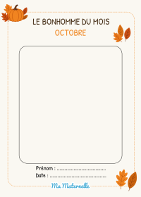 Activités - Activité : le bonhomme du mois