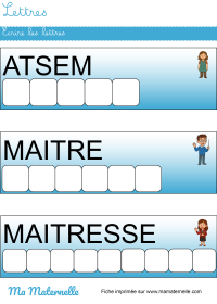Moyenne section - Lettres : écrire les lettres