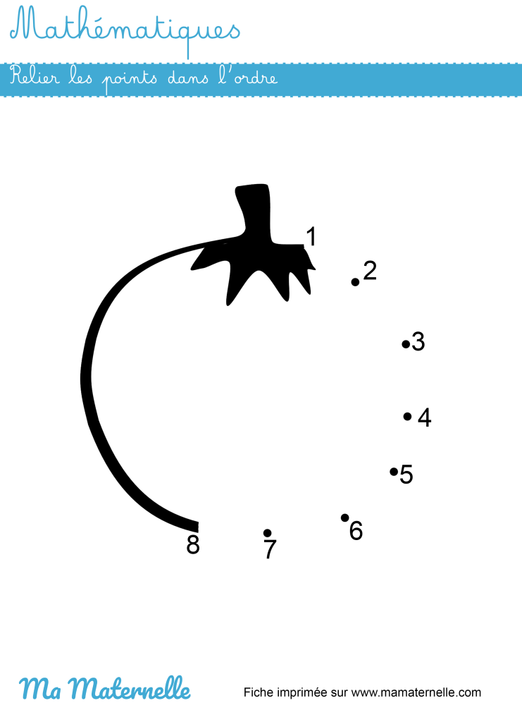 Grande section - Mathématiques : relier les points dans l’ordre