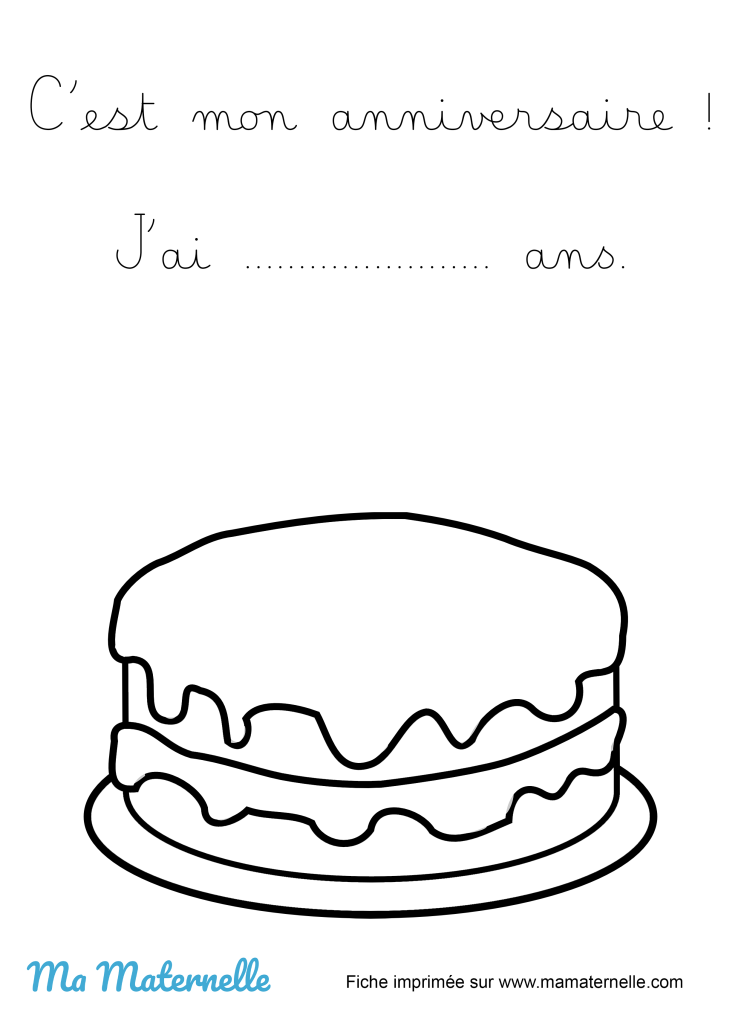 Activités - Activité : c’est mon anniversaire