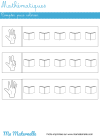 Moyenne section - Mathématiques : compter puis colorier