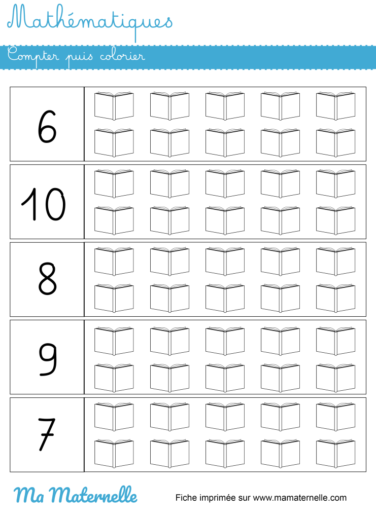 Grande section - Mathématiques : compter puis colorier