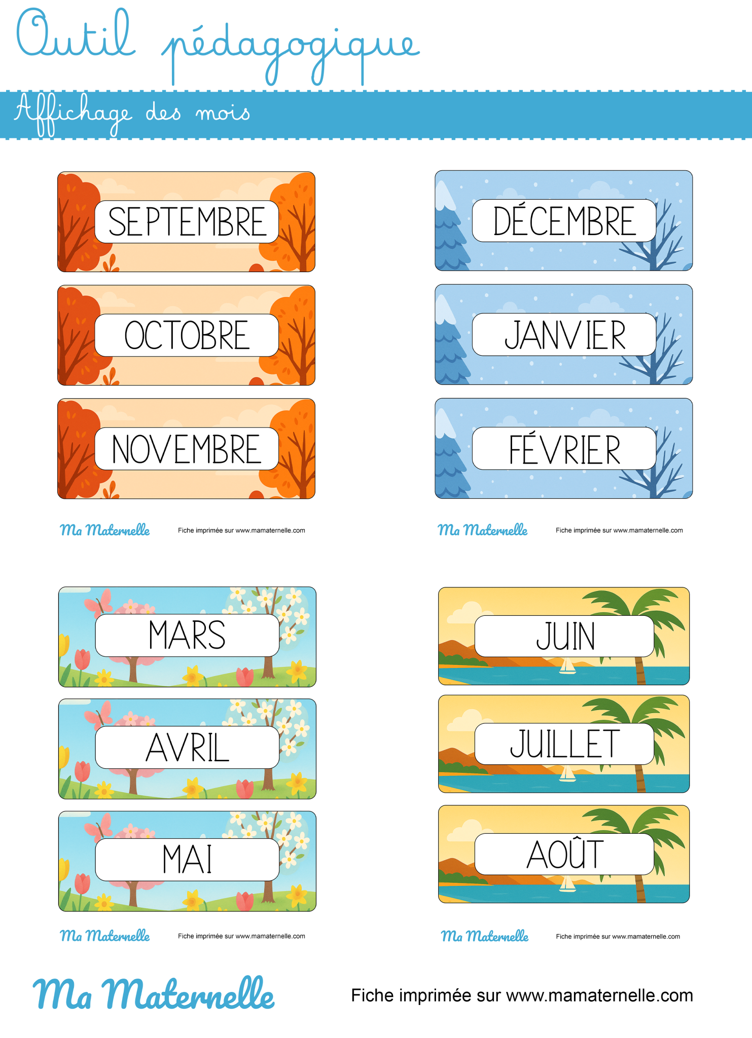 Outil P dagogique Affichage Des Mois Ma Maternelle Outil P dagogique Affichage Des Mois Ma Maternelle