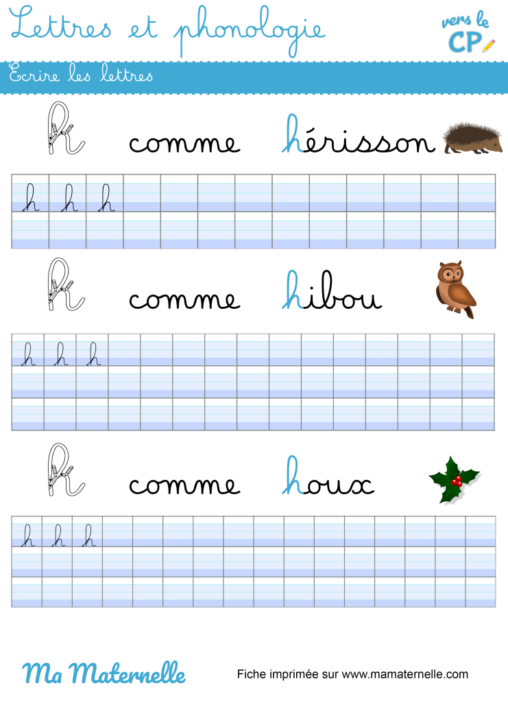 Vers le CP - Lettres et phonologie : écrire les lettres