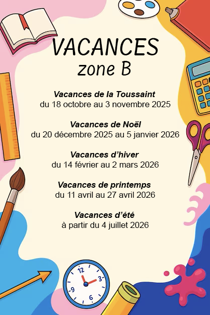 Blog - Dates des vacances scolaires 2025 / 2026
