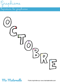 Grande section - Lettres : fiche complète sur le jour