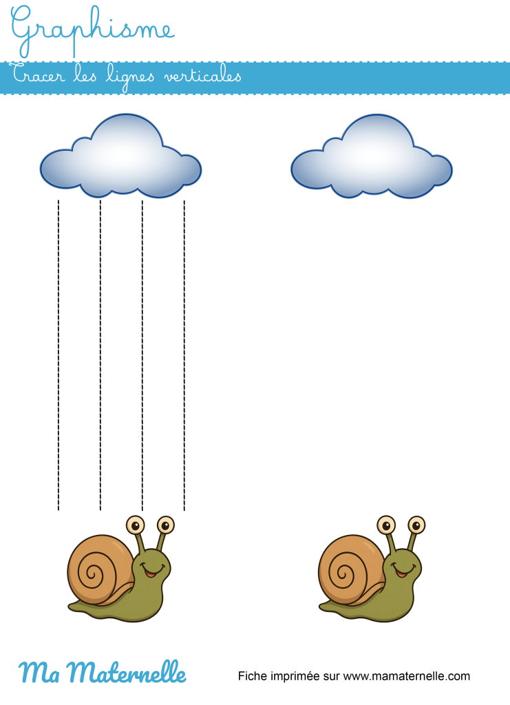 Moyenne section - Graphisme : tracer des lignes verticales