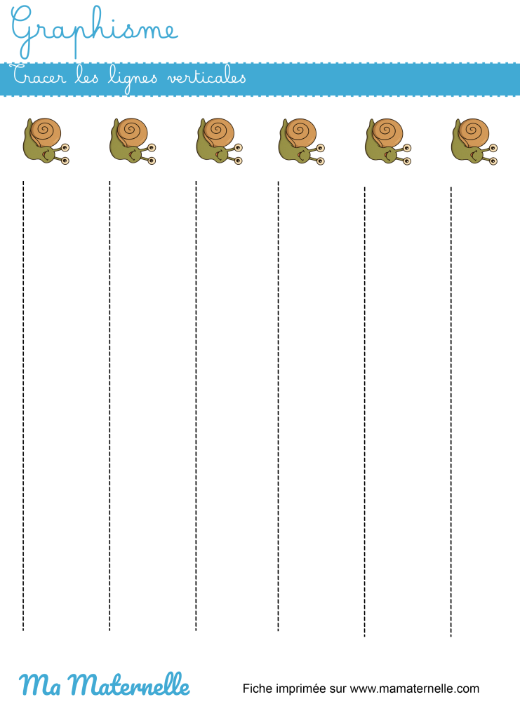 Petite section - Graphisme : tracer les lignes verticales