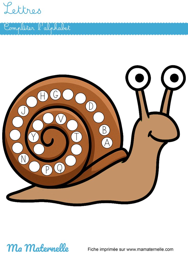 Grande section - Lettres : compléter l&rsquo;alphabet