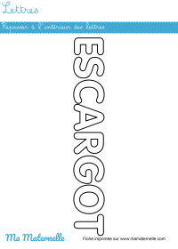 Activités - Jeu : la course des escargots