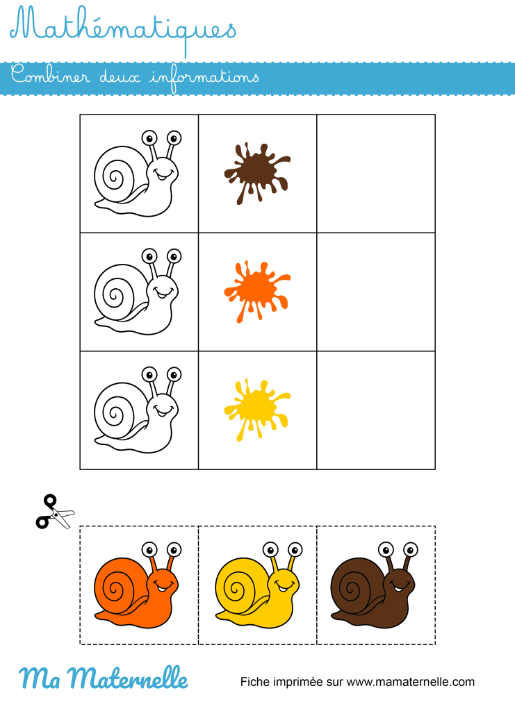 Moyenne section - Mathématiques : combiner deux informations