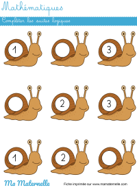 Moyenne section - Mathématiques : compléter les suites logiques