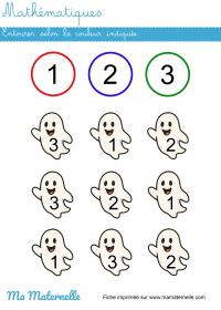 Petite section - Mathématiques : découper et placer en fonction des indications