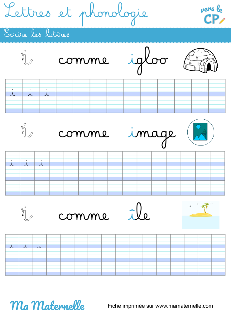 Vers le CP - Lettres et phonologie : écrire les lettres