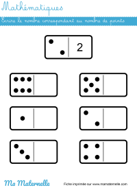 Grande section - Mathématiques : écrire le nombre de points