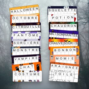 Cartes d'écriture : Halloween