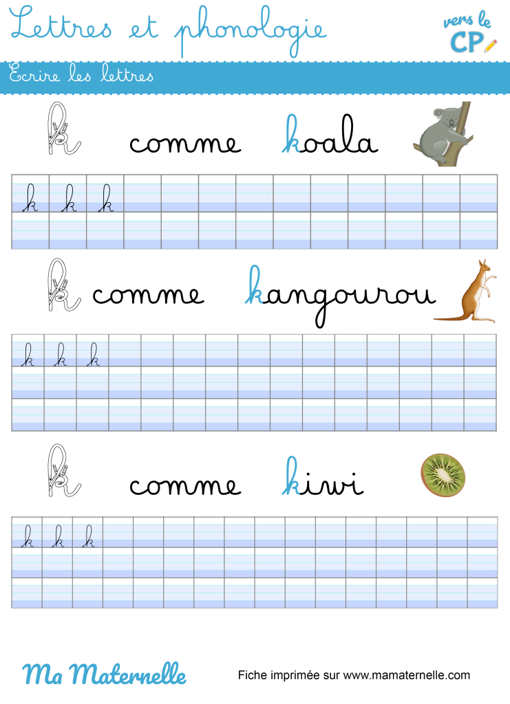 Vers le CP - Lettres et phonologie : écrire les lettres