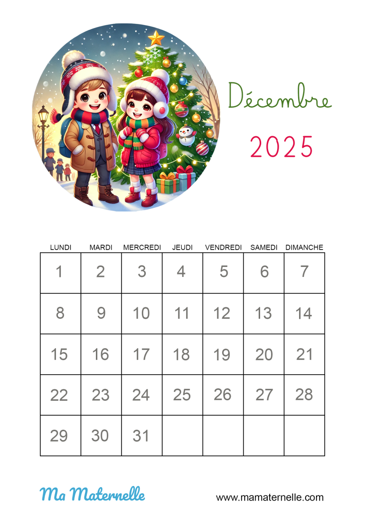 Activités - Calendrier Décembre 2025