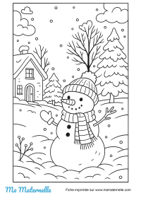 Activités - Coloriage hiver