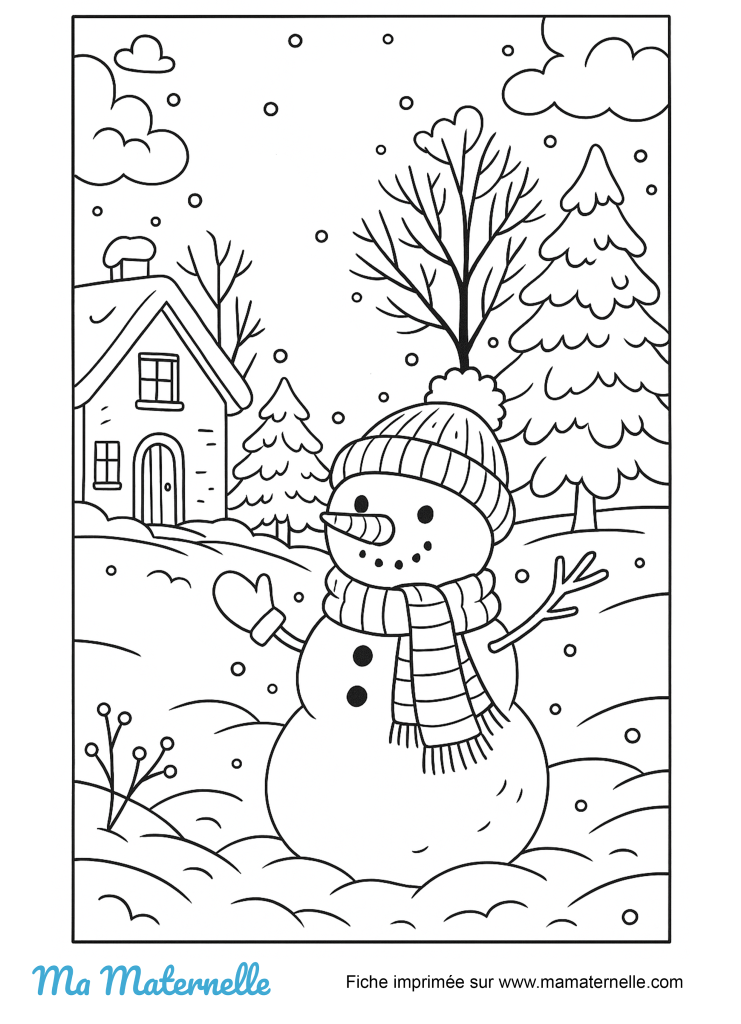 Activités - Coloriage hiver