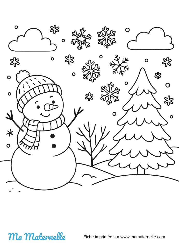 Activités - Coloriage hiver