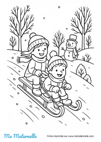 Activités - Coloriage : hiver