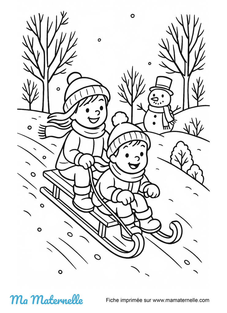 Activités - Coloriage hiver