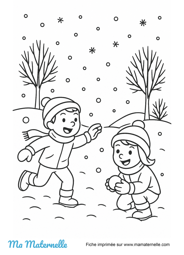 Activités - Coloriage hiver