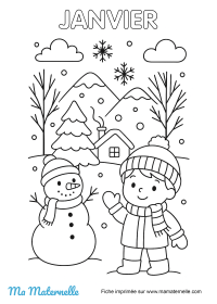 Activités - Coloriage : hiver