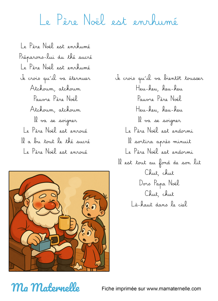 Activités - Chanson : Le père noël est enrhumé