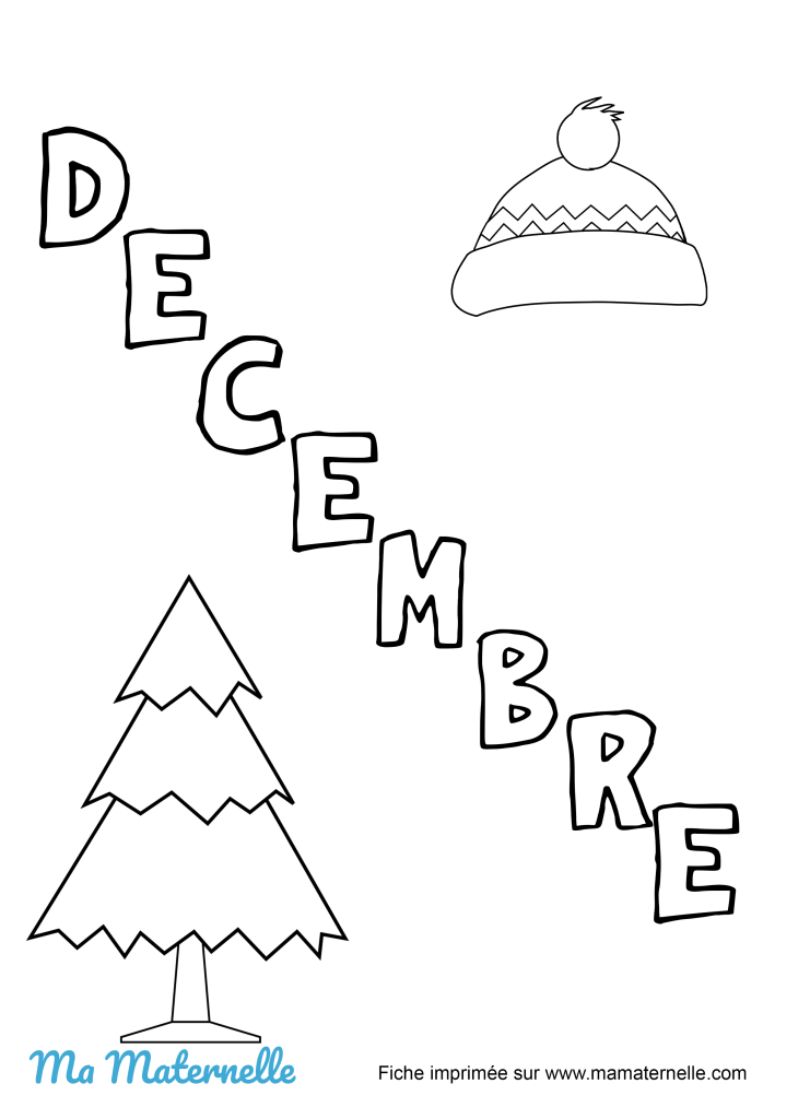 Activités - Coloriage du mois de décembre