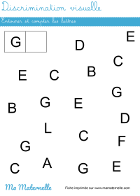 Moyenne section - Discrimination visuelle : entourer et compter les lettres