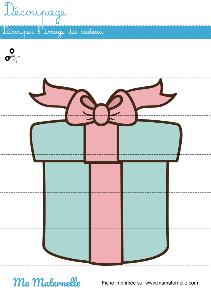 Moyenne section - Découpage : découper l’image du cadeau