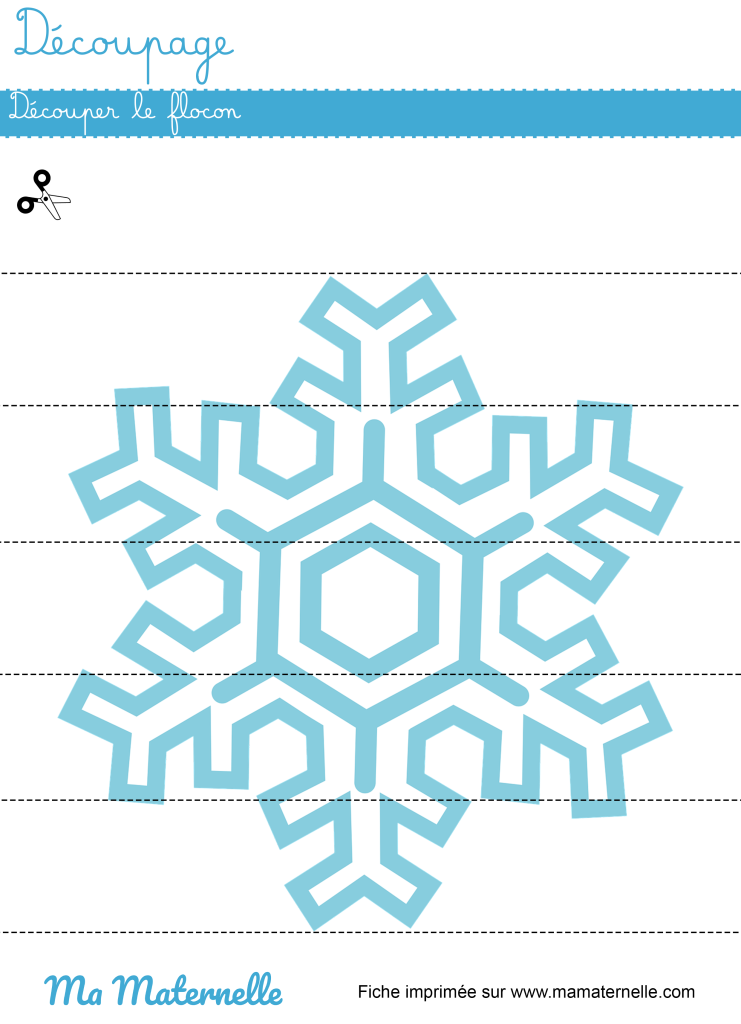 Moyenne section - Découpage : découper le flocon