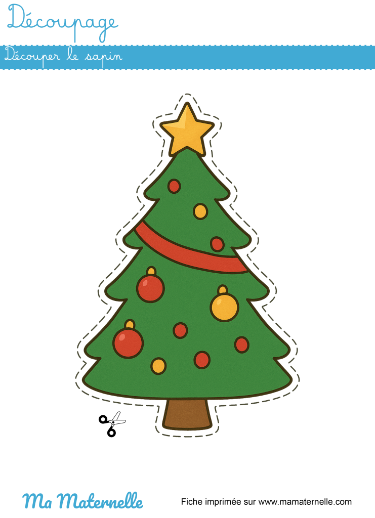 Grande section - Découpage : découper le sapin