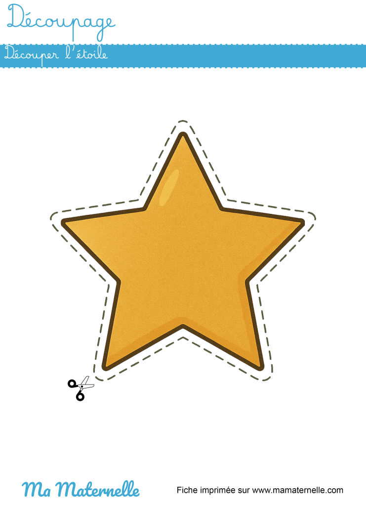Moyenne section - Découpage : découper l&rsquo;étoile