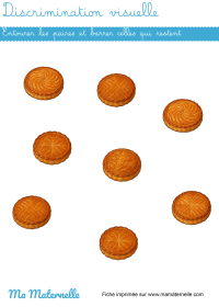 Petite section - Discrimination visuelle : découper puis placer les paires