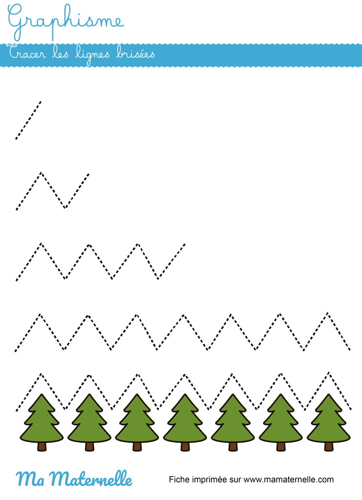 Grande section - Graphisme : tracer les lignes brisées