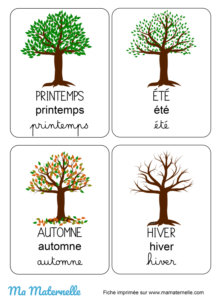 Activités - Imagier : les saisons