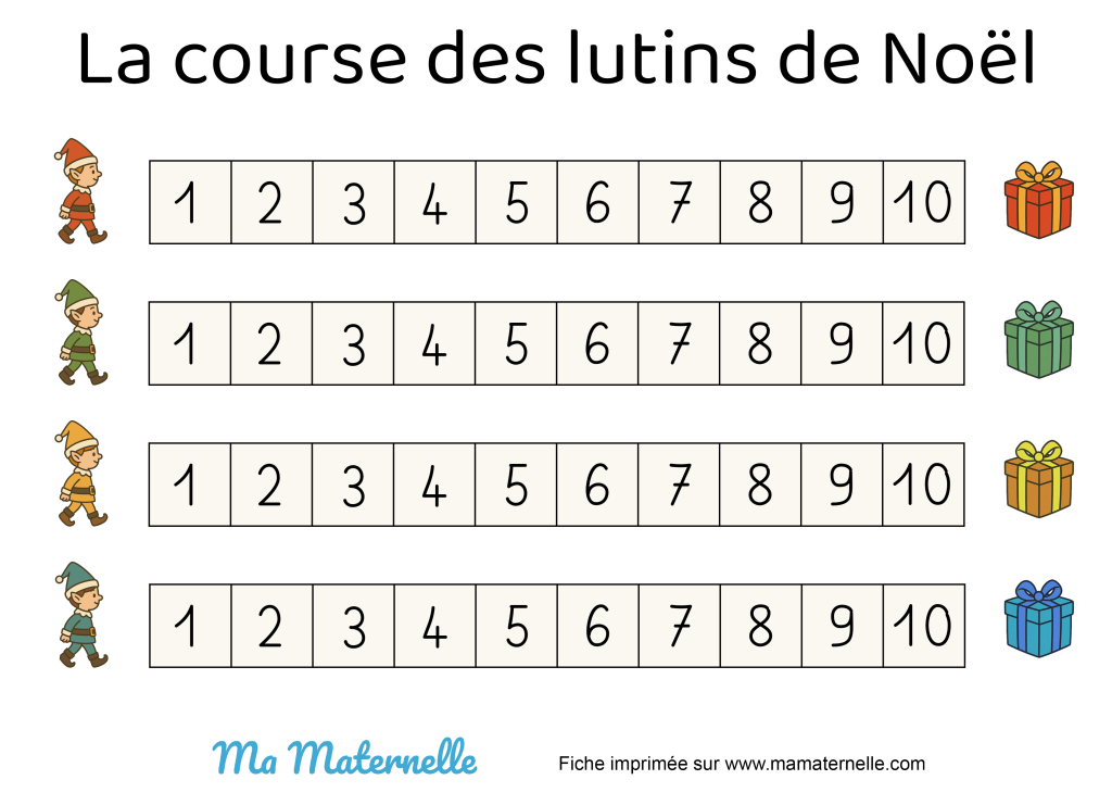 Activités - Jeu : la course des lutins de Noël