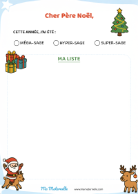 Activités - Ma liste de noël