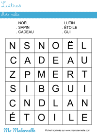 Grande section - Lettres : découper puis coller les mots à leur place