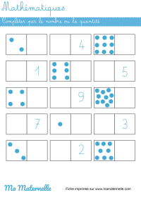 Grande section - Lettres : relier les mots au nombre de syllabes